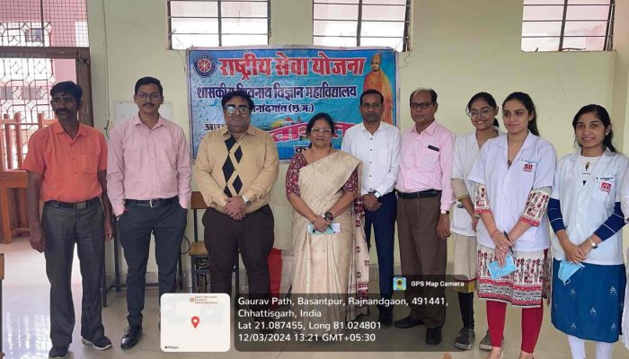 World AIDS Day Diagnostic Camp at Govt. Shivnath Science College Rajnandgaon on 3.12.24
