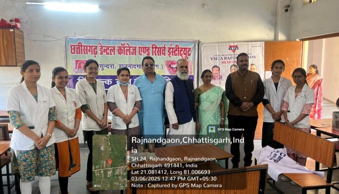 National Dentist Day Camp at MGM School Rajnandgaon on 06.03.2025