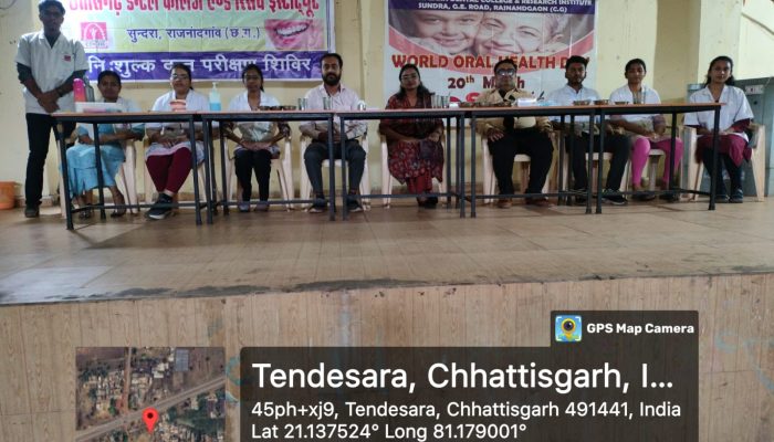 World Oral Health Day Camp at Rastogi College of Nursing, Tedesara, Rajnandgaon 20.03.2025